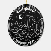 Nationalpark White Sands New Mexico Monoline Keramik Ornament (Links)