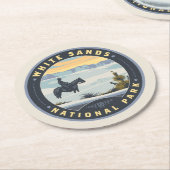 Nationalpark White Sands Runder Pappuntersetzer (Angewinkelt)