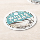 Nationalpark White Sands Runder Pappuntersetzer (Angewinkelt)