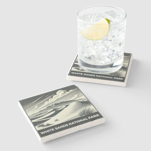 Nationalpark White Sands Steinuntersetzer (Seitenansicht)