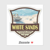 Nationalpark White Sands Vintage Aufkleber (Blatt)