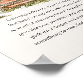 Nationalpark Windeln Gedanken Babydusche Zeichen Poster (Ecke)