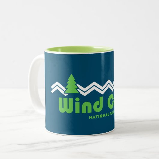 Nationalpark Windhöhle Retro Zweifarbige Tasse (Vorderseite Links)
