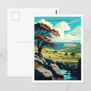 Nationalpark Yorkshire Dales Reiseziel alte Ansich Postkarte