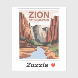 Nationalpark Zion Art Aufkleber