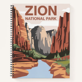 Nationalpark Zion Art Notizblock
