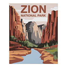 Nationalpark Zion Art Poster