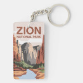 Nationalpark Zion Art Schlüsselanhänger (Rückseite)