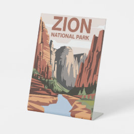 Nationalpark Zion Art Sockelschild