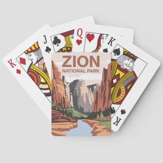 Nationalpark Zion Art Spielkarten (Rückseite)