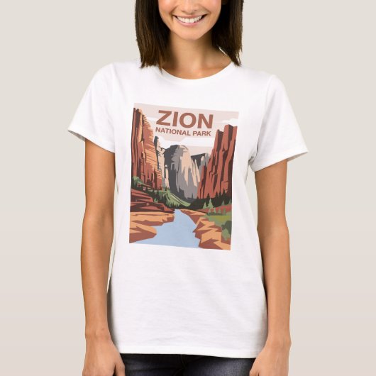 Nationalpark Zion Art T-Shirt (Vorderseite)
