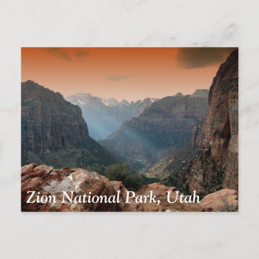 Nationalpark Zion, Utah Postkarte (Vorderseite)