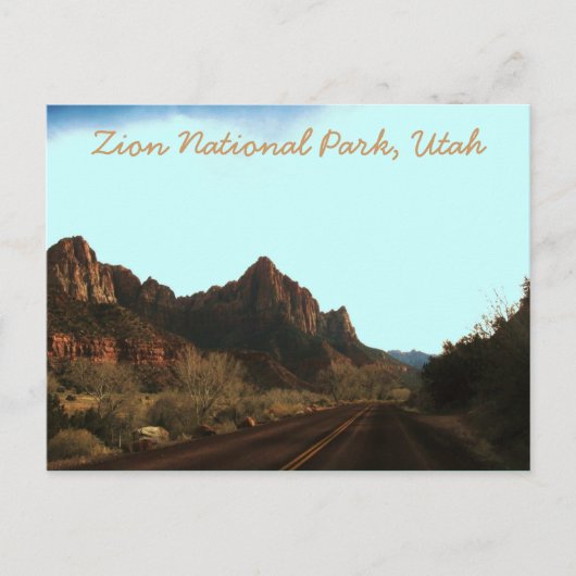 Nationalpark Zion, Utah Postkarte (Vorderseite)