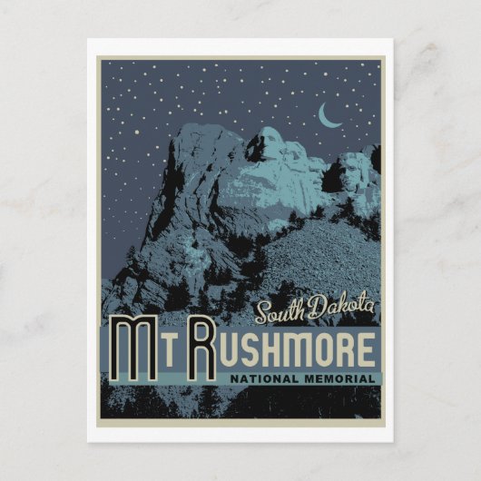 Nationalparkdenkmal Mount Rushmore Postkarte (Vorderseite)