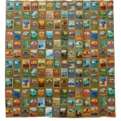 Nationalparkmuster Duschvorhang (Vorderseite)