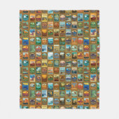 Nationalparkmuster Fleecedecke (Vorderseite)