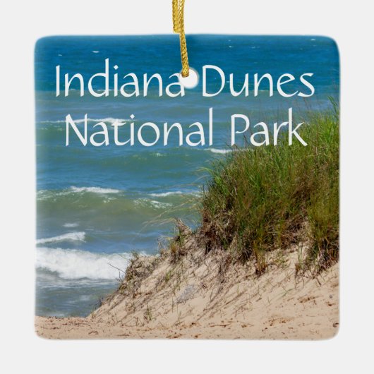 Nationalparkplatz Indiana Dunes Keramikornament (Vorderseite)