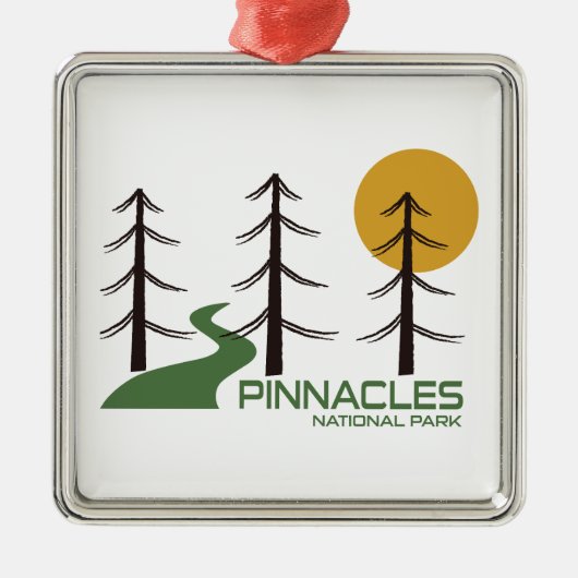 Nationalparkplatz Pinnacles Ornament Aus Metall (Vorne)