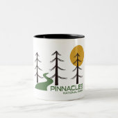 Nationalparkplatz Pinnacles Zweifarbige Tasse (Mittel)