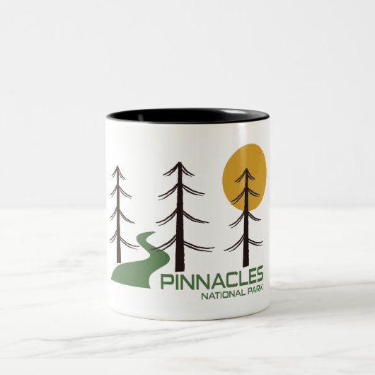 Nationalparkplatz Pinnacles Zweifarbige Tasse (Mittel)