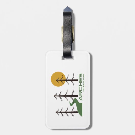 Nationalparkroute Arches Gepäckanhänger (Rückseite vertikal)