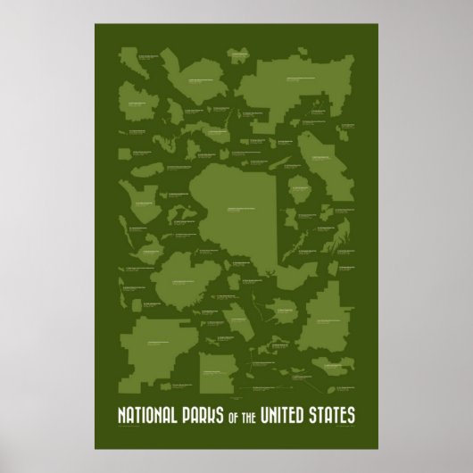 Nationalparks der Staaten Poster (Vorne)