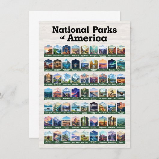 Nationalparks der USA (Vorne/Hinten)