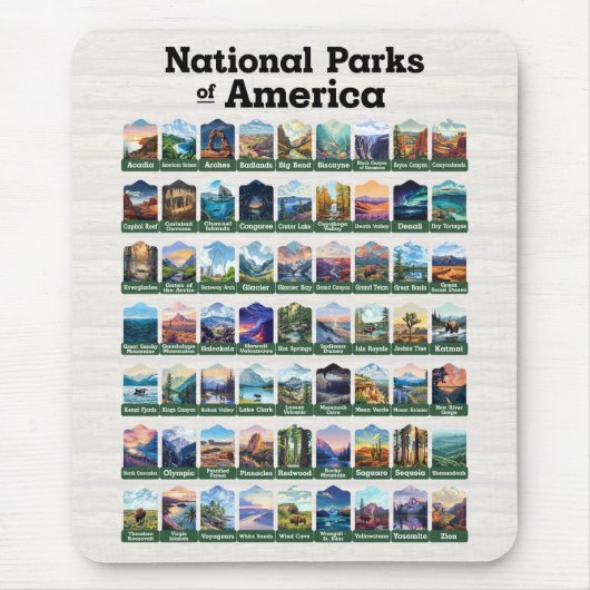 Nationalparks der USA USA Mousepad (Vorne)