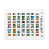 Nationalparks der Vereinigten Staaten Liste Vintag Magnet (Horizontal)