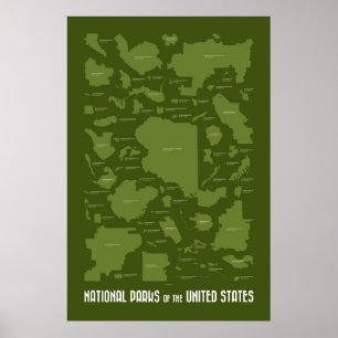 Nationalparks der Vereinigten Staaten Poster