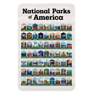 Nationalparks der Vereinigten Staaten von Amerika Magnet