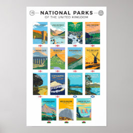 Nationalparks des Vereinigten Königreichs Poster