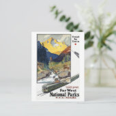 Nationalparks Fahrt mit dem Zug Postkarte (Stehend Vorderseite)