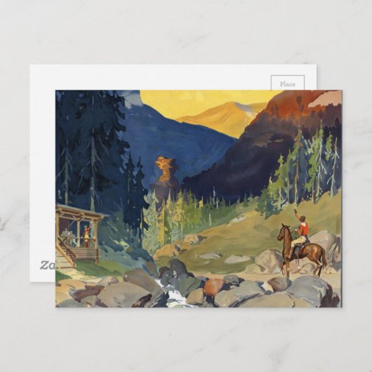 Nationalparks Fahrt mit dem Zug Postkarte (Vorne/Hinten)