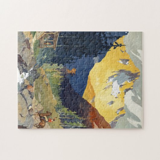 Nationalparks Fahrt mit dem Zug Puzzle (Horizontal)