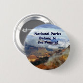 Nationalparks gehören zum People Button, Button (Vorne & Hinten)