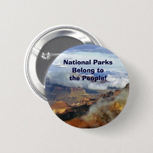 Nationalparks gehören zum People Button, Button (Vorne & Hinten)