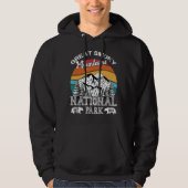 Nationalparks Große, spottige Berge Vintag Retro Hoodie (Vorderseite)
