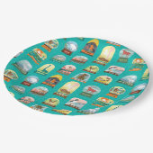 Nationalparks in Aquamarin Napkins Pappteller (Schrägansicht)