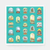 Nationalparks in Aquamarin Napkins Serviette (Vorderseite)