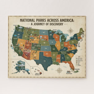 Nationalparks in ganz Amerika Puzzle