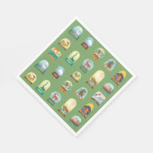 Nationalparks in grünen Neapel Serviette (Ecke)