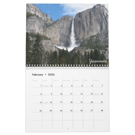 Nationalparks in Kalifornien Kalender (Feb 2026)