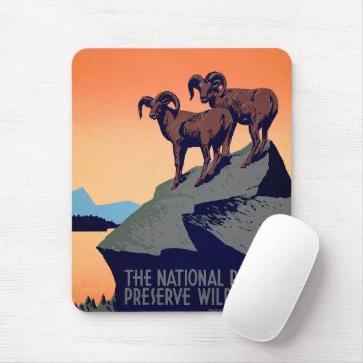 Nationalparks Mousepad (Mit Mouse)