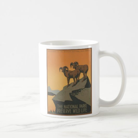Nationalparks - Mutterziegen Kaffeetasse (Rechts)