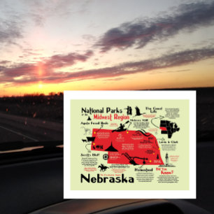 Nationalparks Nebraska Postkarte