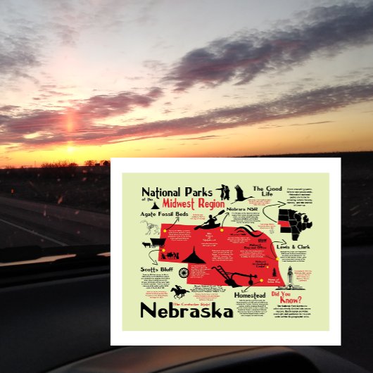 Nationalparks Nebraska Postkarte