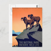 Nationalparks Postkarte (Vorne/Hinten)