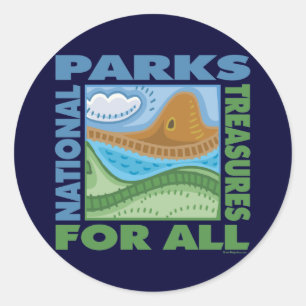 Nationalparks Runder Aufkleber