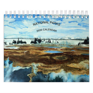NATIONALPARKS WATERCOLORS 2026 KALENDER